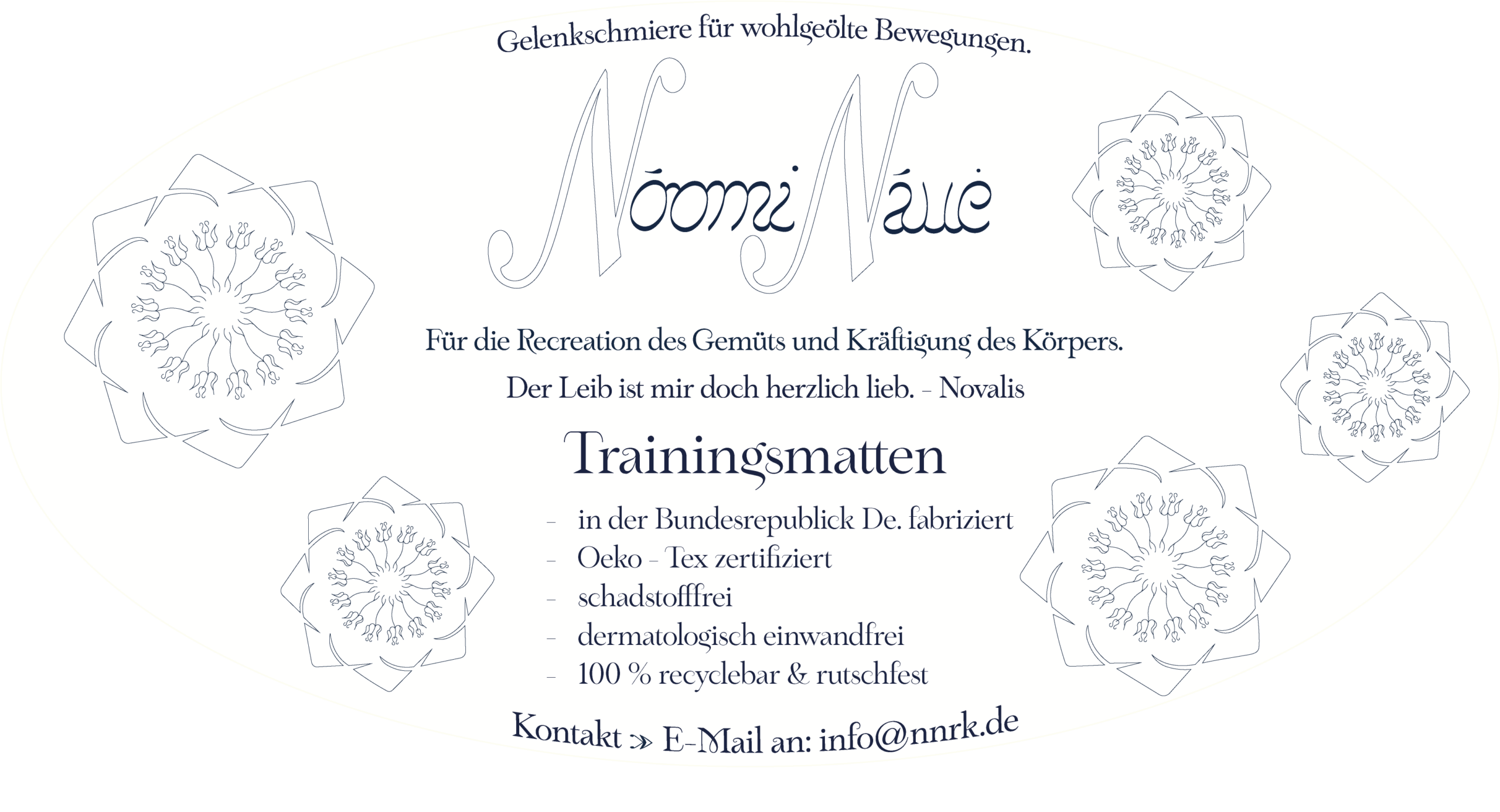Noomi Naue Trainingsmatten Aushang